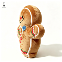 Peluche Homme en Pain d'Épices de Noël, Figurine en Peluche Douce, Coussin en Peluche, Décoration de Noël pour la Maison, Cadeau de Noël pour Enfants