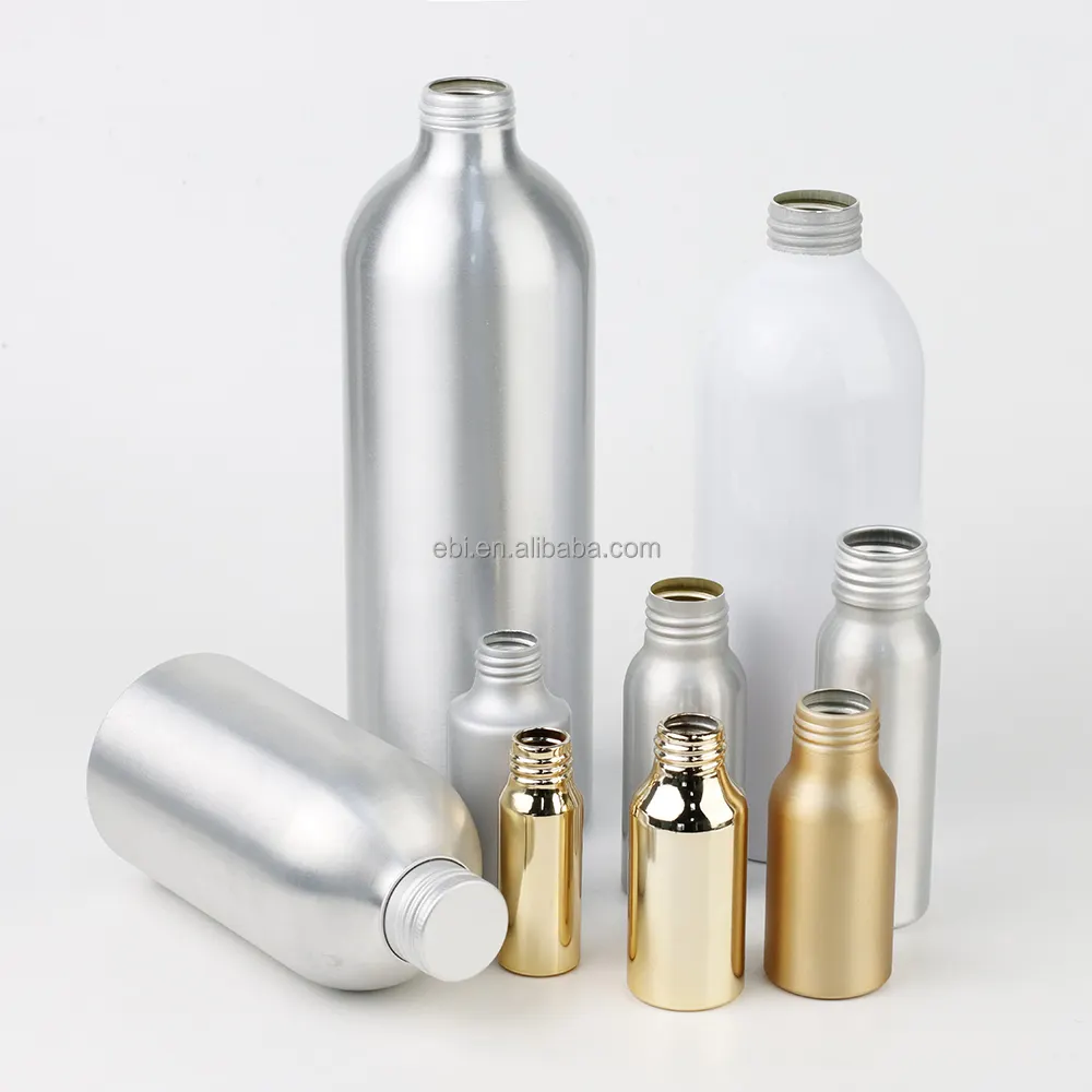 Bottiglia di alluminio cosmetico all'ingrosso della vite della vite del profumo di alluminio della foschia Fine dell'alluminio