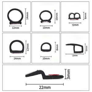 Tira de Sellado de Goma EPDM para Puertas de Coche, Impermeable, Insonorizante, Universal, en Forma de D, B, P, Z, Autoadhesiva, Precio de Fábrica - Product Image 3