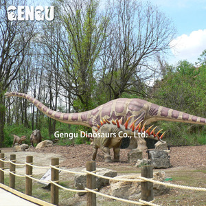 Dinosaure Mamenchisaurus en métal personnalisable avec queue et cou de 24m de long pour les centres commerciaux et les écoles - Product Image 4