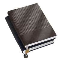 2025 cuero forrado A5 Tapa dura diario planificador cuaderno regalo conjunto con logotipo personalizado