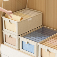 Armoire ménagère vêtements organisateur pliable Oxford tissu placard boîte de rangement pour vêtements avec couvercle