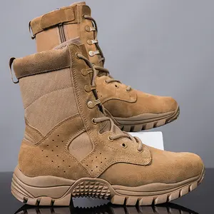 Yakeda Combat Boots Tactical Men Tactical Boots Durable Suede Leather Montanhismo Tactical Shoe Outdoor Caminhadas Desert Boots