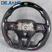 Volant en fibre de carbone forgé personnalisé pour Dodge Challenger Hellcat Charger SRT Grand Cherokee Durango SRT avec LED