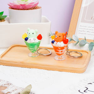 Hot Sale <b>Cute</b> <b>Bear</b> Ice Cream 3d Keychain Fake Food Dessert Key Chain Ornament Mini Food Car Key Decoration Plastic Craft - Product Image 6