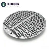Plateau à capuchons à bulles en acier inoxydable pour colonnes de distillation et tours de fractionnement par absorption