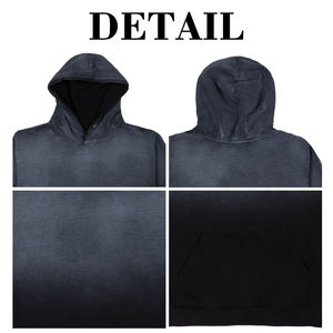 Sudadera con Capucha KingSen Personalizada para Hombre, Otoño-Invierno, 100% Algodón, Estilo Vintage Lavado, Ecológica, Corte Holgado, con Forro Estampado - Product Image 6