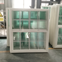 Fenêtre verticale à double battant en PVC, prix usine, économe en énergie, isolante thermiquement, coupe-vent, vitrage teinté double couche, extérieur