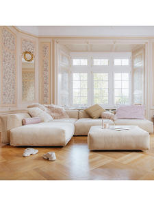 लिविंग रूम <span class=keywords><strong>2025</strong></span> नए आलसी कॉर्डडोरॉय नरम सोफे के साथ लिविंग रूम के आकार के सोफे सेट - Product Image 5