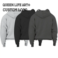 Verdant Strokes – Sweat à capuche zippé avec broderie de logo personnalisé, 1 pièce, anti-boulochage, livraison dans tout le Népal