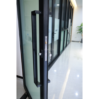 Taille de porte pivotante grande porte d'entrée moderne en aluminium verre personnalisé conception graphique en aluminium cadre en bois porte coulissante en verre pour villa