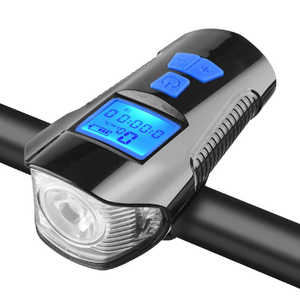 Bicicleta inteligente cronómetro en linterna fuerte cabalgar de noche linterna impermeable de carga usb cuerno faro - Product Image 1