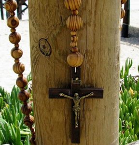 Fatto a mano Super santo grande 16 pollici perline Mix <span class=keywords><strong>Rosario</strong></span> naturale Catholic legno Jesus Cross XL grande muro Christian - Product Image 4