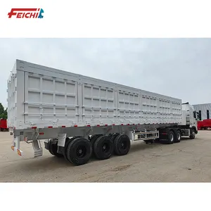 Chine Fabricant Remorque à benne basculante à paroi latérale élevée pour le transport du bétail - Product Image 3