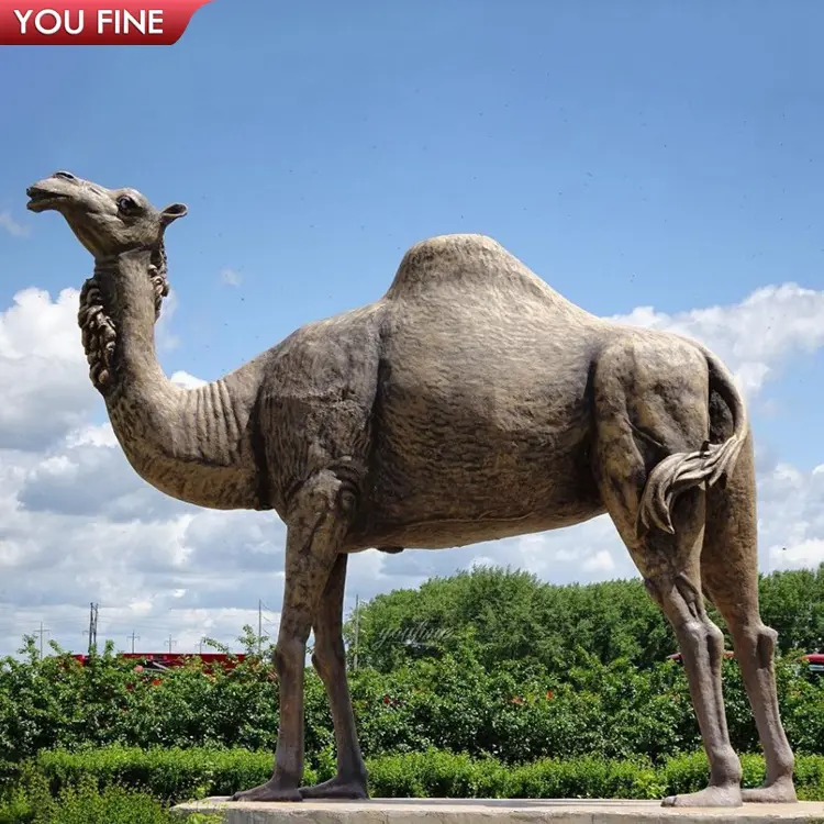 실물 크기 정원 골동품 황동 청동 낙타 동상 판매