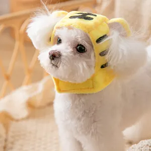 Envío rápido al por mayor fabricante algodón suave lindo diseñador accesorios para mascotas invierno gato sombrero
