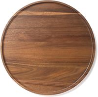 Plateau rond en bois, plateau en bois d'acacia pour table basse, planche à apéritif en bois