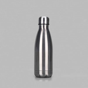 Stainless Steel Vacuum Insulated Water Bottle Minimalist Design Double Wall Travel <b>Flask</b> White and Silver Colors - Product Image 2