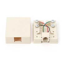 Boîte de jonction téléphonique sans outil à montage en surface pour téléphones RJ11 et RJ45, à port unique