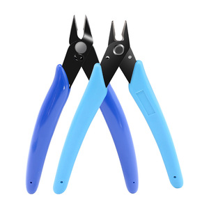 Industrial Electronic Cutting Pliers Slanted Mouth Black Oxide Steel Plastic Handle For Wire <b>Stripping</b> And Trimming - Product Image 1