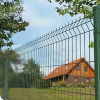 Panneau de clôture 3D incurvé à installation simple, en treillis soudé pour jardin