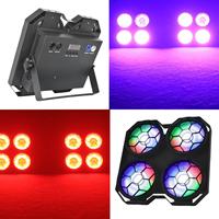 Redsun Nova 4 Eyes Blinder, Luz LED para Escenario, COB RGB, Luz Estroboscópica para Audiencia, Control DMX512 para Bares, Fiestas, Actuaciones en Vivo