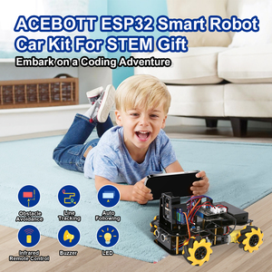 Acebott ODM STEM giáo dục Robot trực quan Xe thiết lập tự làm lập trình với hướng dẫn 4WD ESP32 Wifi App 4 bánh Robot Kit cho Arduino - Product Image 3