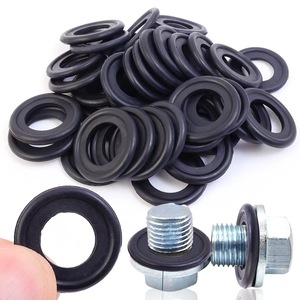 Oil Pan Drain <b>Plug</b> <b>Rubber</b> Gaskets M12 M14 30mm Outer Diameter 2mm Thickness For Buick Chevrolet Ford Vehicles - Product Image 1