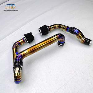 Kit <span class=keywords><strong>de</strong></span> filtro <span class=keywords><strong>de</strong></span> admisión <span class=keywords><strong>de</strong></span> <span class=keywords><strong>aire</strong></span> frío dorado <span class=keywords><strong>de</strong></span> <span class=keywords><strong>titanio</strong></span> Montaje frontal para motor BMW M3 M4 G80 G82 S58 - Product Image 3