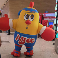 Globo Inflable Gigante con Forma de Pollo para Publicidad, con Ventilador Incorporado, Resistente al Agua, Impresión UV, Logotipo Personalizado, Promoción Multicolor