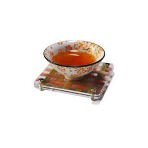 Bamboo Woven Acrylic Coaster Square 9.7x9.7 Cm For Tea Mats And Gifts - Product Image 4