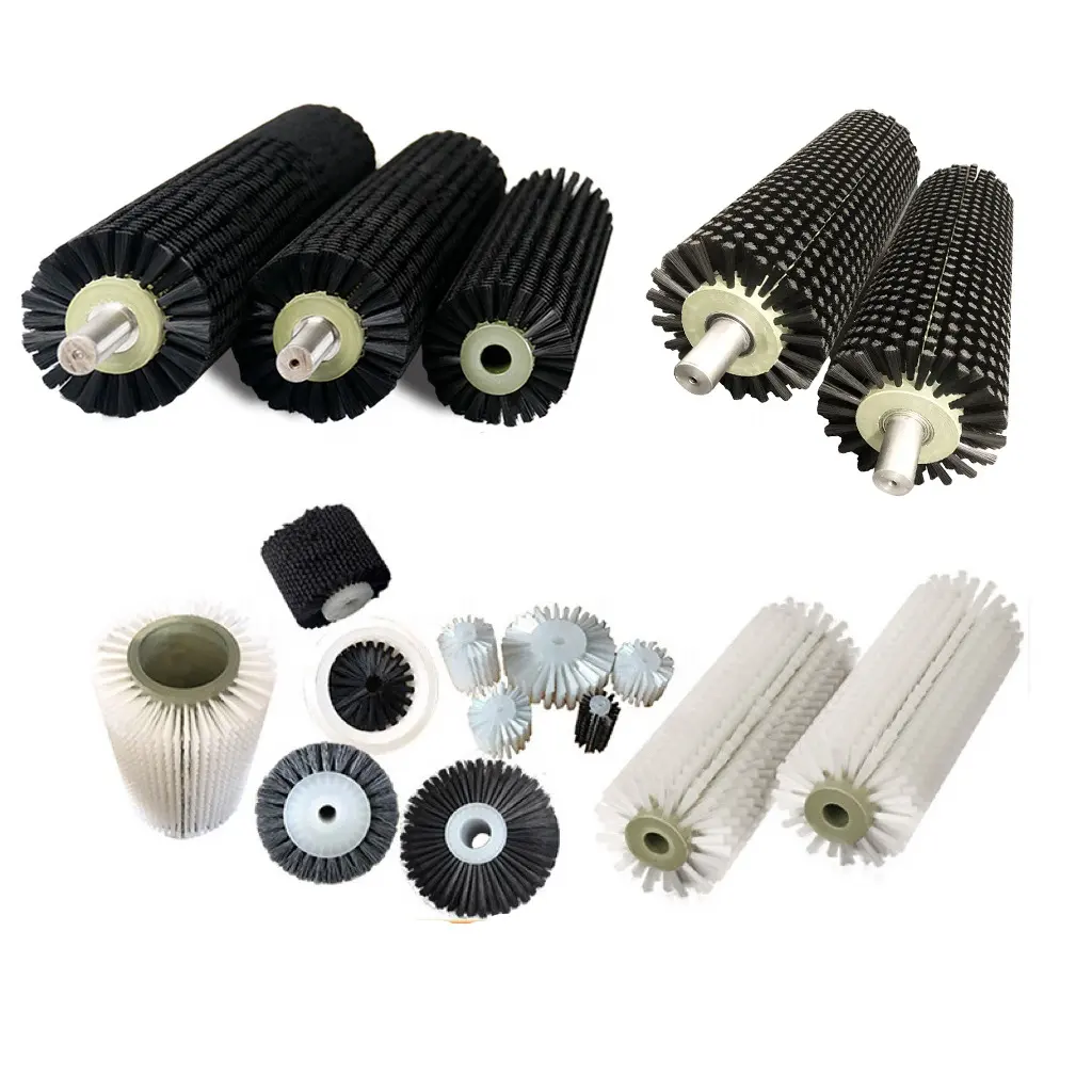 Factory Price Custom Industrial Rotating Brushes Cleaning Cylinder Center Roller Brush