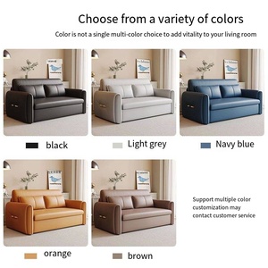 Canapé-<span class=keywords><strong>lit</strong></span> électrique intelligent à double usage anti-patte de chat Meuble de chambre à coucher multifonctionnel en tissu et en cuir, double et télescopique - Product Image 4