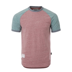 TD ZIMEGO t-shirt Ringer Retro contrasto Raglan t-shirt manica corta classica Fitness poliestere 200 grammi tessuto compresso