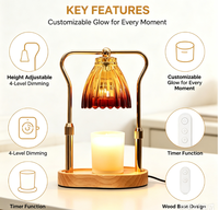 Lampe chauffe-bougie avec minuterie, cadeaux de déménagement, décoration pour nouvelle maison