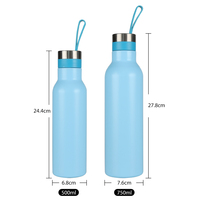 Nouveau design de bouteille d'eau en acier inoxydable de 500ml de bouteille d'eau chaude et froide sous vide en acier inoxydable avec logo pour l'école de voyage