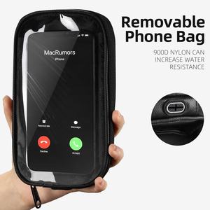 Sac de vélo à grande capacité de 1,4 L pour écran tactile TPU, tube avant, fermeture éclair amovible, étanche, pour route/VTT - Product Image 2