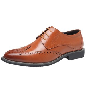 Zapatos Oxford de Cuero para Hombre, con Punta Puntiaguda, Estilo Brogue, Suela de Goma Suave, para Bodas de Verano - Product Image 5
