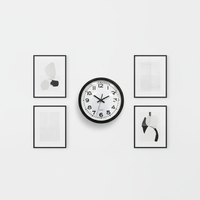 Jam Dinding Plastik Retro Gaya Antik Quartz Satu Panel Desain Tradisional Tampilan Jarum Penunjuk Waktu untuk Ruang Tamu Still Life