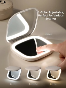 Akıllı LED Işıklı Makyaj Aynası - Çok Fonksiyonlu Yüz Makyajı için Katlanabilir ve Kullanışlı Makyaj Onarım Aracı - Product Image 1
