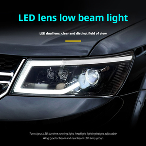 FT đèn xe cho <span class=keywords><strong>Dodge</strong></span> hành trình Đèn pha 2009-2019 freemont LED projetor Đèn pha ban ngày Chạy ánh sáng phụ kiện ô tô - Product Image 3