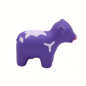 PU Foam Purple Cow Shape Stress Ball Custom Logo Promotional Stress Toys - Product Image 3