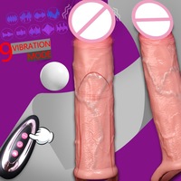 Manchon d'extension de pénis réaliste pour homme, préservatif retardant l'éjaculation, manchon de pénis pour homme, sex toy pour adulte, outil érotique, dropshipping.