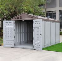 Cobertizo de Almacenamiento Prefabricado de Acero a Precio Económico, Cobertizo de Jardín Exterior Impermeable, Duradero y de Diseño Moderno