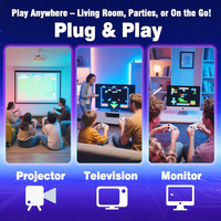 Stick de jeu TV portable 128 Go M15 4K avec manettes sans fil 2,4 G, console de jeu vidéo pour PS1 GBA NES