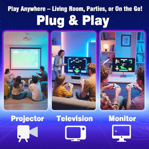 Stick de jeu TV portable 128 Go M15 4K avec manettes sans fil 2,4 G, console de jeu vidéo pour PS1 GBA <span class=keywords><strong>NES</strong></span> - Product Image 3