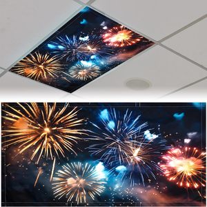 Cubierta para Lámpara Fluorescente con 10 Imanes para Techo, Filtros Magnéticos para Lámparas de Aula, Oficina, Decoración para Lámparas Colgantes (Cielo Azul) - Product Image 5