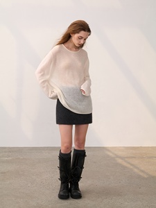 Suéter <span class=keywords><strong>Transparente</strong></span> 100% Cachemira Pura para <span class=keywords><strong>Mujer</strong></span>, Oversize, Tejido Fino, Cuello Redondo, Ligero y Holgado - Product Image 3