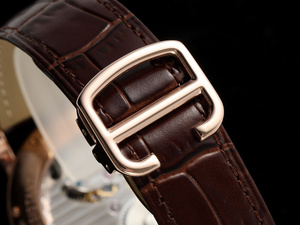 นาฬิกาจักรกลอัตโนมัติที่ทันสมัยและหรูหรา หน้าปัดสลักลาย สายหนังจระเข้สีน้ำตาลด้าน ทูร์บิญองแบบลอยตัว - Product Image 6