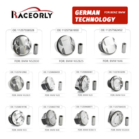 RACEORLY 032107065AB Ensemble piston +0,50 mm surdimensionné pour réparation moteur VW Polo Golf Fox 1.6L BAH 4 cylindres